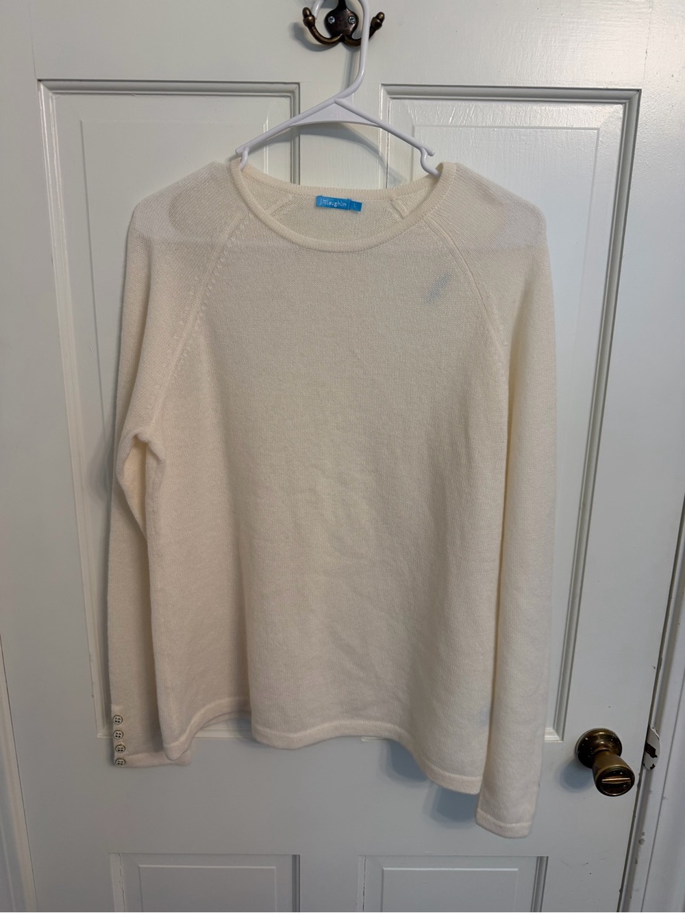 J. McLaughlin Cream Crewneck Sweater